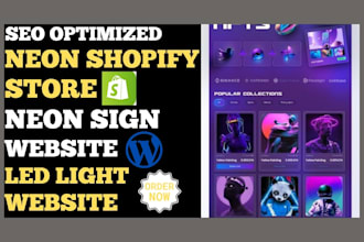 design neon shopify store led light website neon sign store sales boost apps