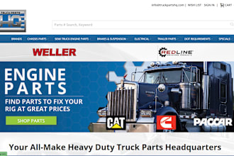 design professional truck parts shopify store auto part store vehicle website