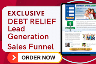 generate exclusive debt relief leads debt settlement lead sales funnel