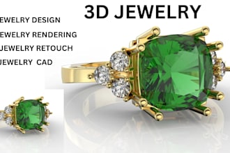 do exceptional 3d cad jewelry, 3d cad design and rendering