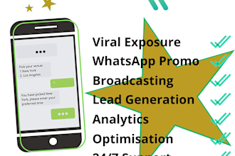make you whatsapp marketing, data scrapping and chat bot