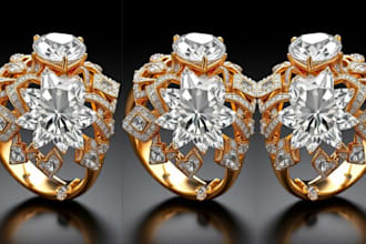 exquisite and realistic 3d jewelry design for 3d printing and rendering
