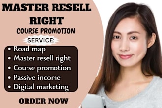 be your road map to master resell right course promotion to earn passive income