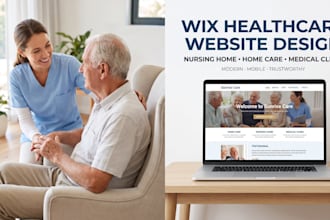 design wix nursing home care healthcare medical clinic website