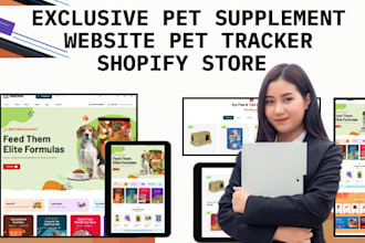 design pet supplement website pet monitor shopify pet tracker dropshipping store