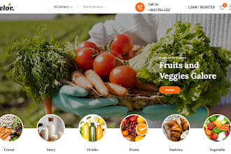 design organic food shopify store grocery shopify store organic fruit website