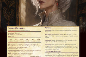 create a monster stat block for you