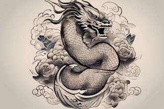 create japanese or oriental tattoo design for you