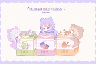 draw milkbox series ych chibi for you