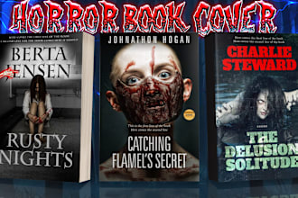 design horror book cover, fantasy book cover and kdp cover in just 2 hrs
