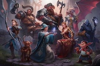 bring to life your dnd party and oc characters