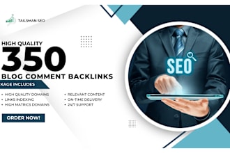 create 350 blog comment backlinks high quality comment links
