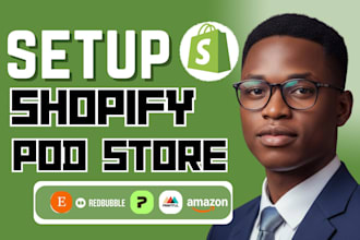 setup etsy pod, shopify pod, redbubble, gelato, customcat printify pod store