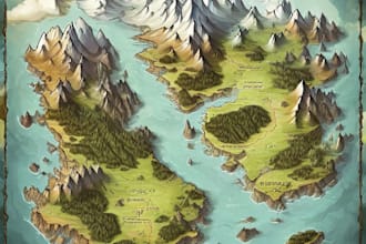 create a high quality fantasy map