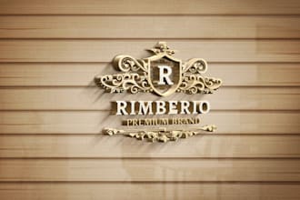 design professional logo with brand identity with 3d mockup