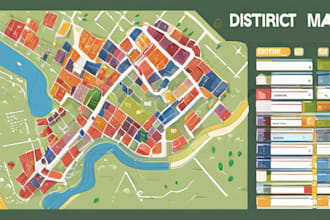 create a vector map illustration for any of your events