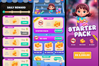 design attractive game UI UX for mobile games