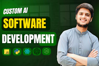 build custom ai web application, ai software, ai website as software developer