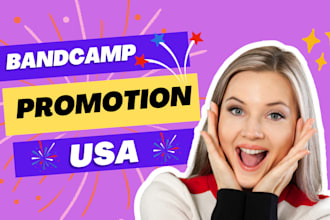 do organic bandcamp video promotion to USA and worldwide audience