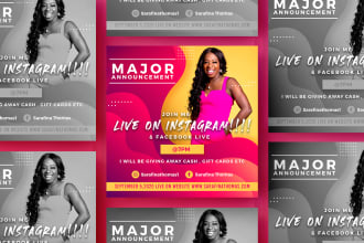 design an eyecatching social media cover image or post
