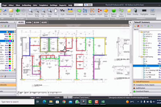 do construction cost estimation and material takeoff on planswift