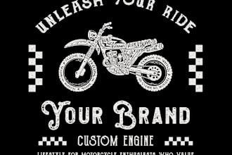 draw custom motorcycle designs for t shirts and merchandise