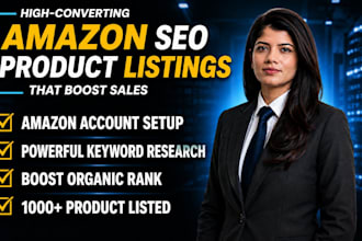 set up amazon fba fbm product listings with SEO, amazon listing optimization