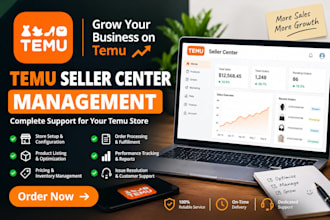 upload temu listings and manage temu account
