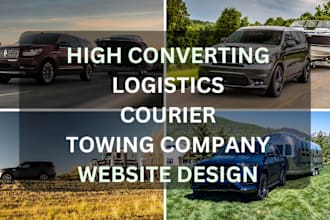 design high converting logistics website towing courier moving company website