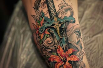 draw a unique viking tattoo design