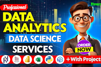do data science, statistical, data analytics projects with report