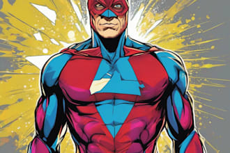 draw comic superhero pop art portraits
