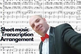 engrave your sheet music, transcriber, arrangement