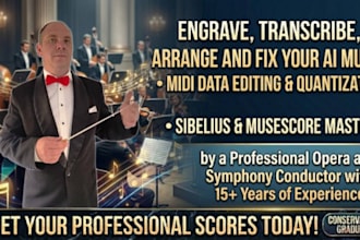 engrave, transcribe, arrange and fix your ai music