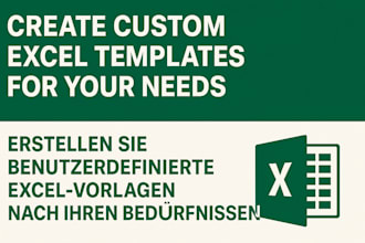 create custom excel templates for your needs