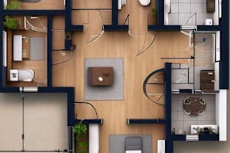 redraw floor plan for real estate agent