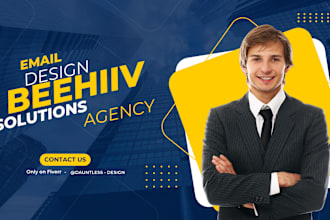 professionally setup beehiiv, design beehiiv newsletter template, landing page
