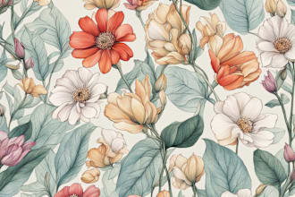 draw botanical illustrations of flowers