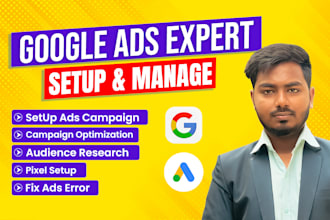 setup your google ads campaign and ppc ads