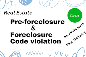 do real estate pre foreclosure and foreclosure and code violation
