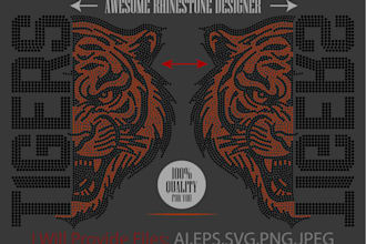 do awesome rhinestone template design
