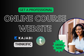 kajabi online course website, teachable, thinkific sales funnel online course