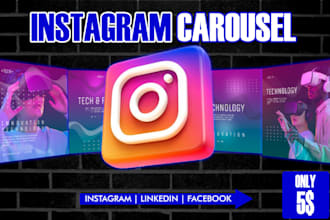 create social media post design, instagram carousel and linkedin carousel post