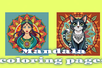 draw bold and easy mandala coloring pages for etsy and  kdp