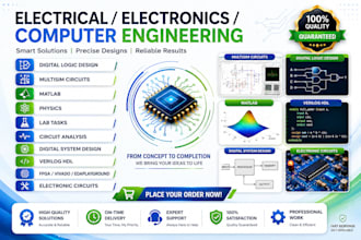 do digital logic design dld,matlab,physics, mulitsim designs,electronic circuits