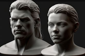 3d sculpture, cartoon sculpt, 3d model for 3d printing in zbrush and blender
