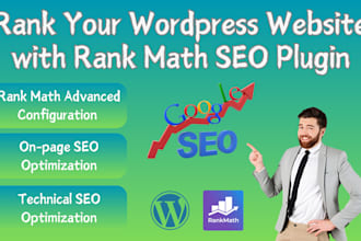 do SEO optimization with rank math to increase website organic traffic