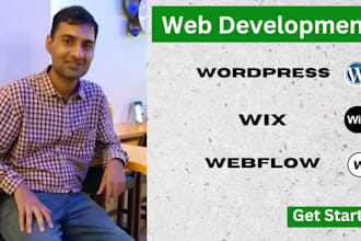 design webflow wix wordpress websites with 24 by 7 support