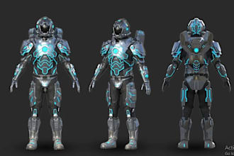 create 3d game character , 3d character,3d model for 3d printing