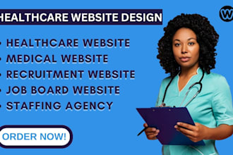 design healthcare staffing agency website, healthcare website, homecare website
